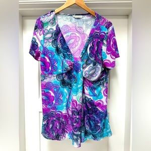 Avita Colorful ruched front top XL